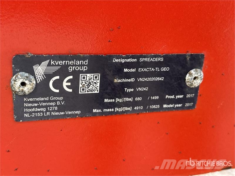 Kverneland Exacta TL-GEO Fertilizer Spreader معدات رش أسمدة
