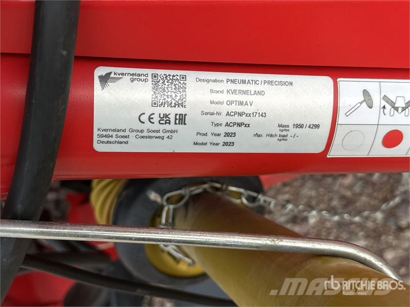 Kverneland Optima Split 6 Row Semoir Monograine 6 Rangs 3-Poi Plantadoras