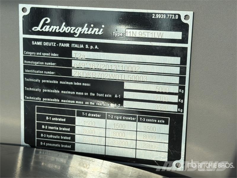 Lamborghini Spire 95 4WD Tractor 曳引機