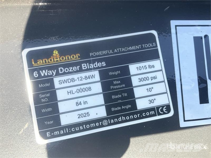Landhonor SWDB-12-84W 6-way Skid Steer Dozer (Unused) Bladen