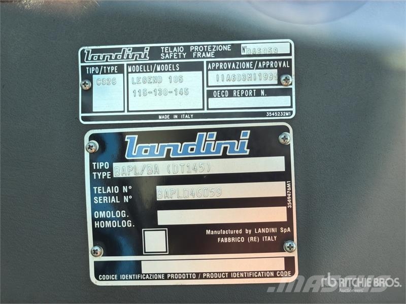 Landini LEGEND 145 DT 4WD Tractor Traktorok