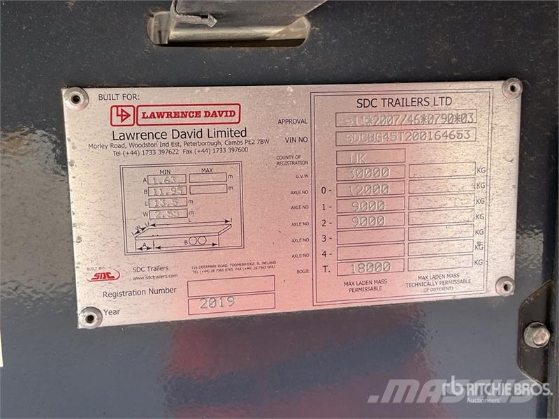 Lawrence Tandem Flatbed Trailer Reboques estrado/caixa aberta