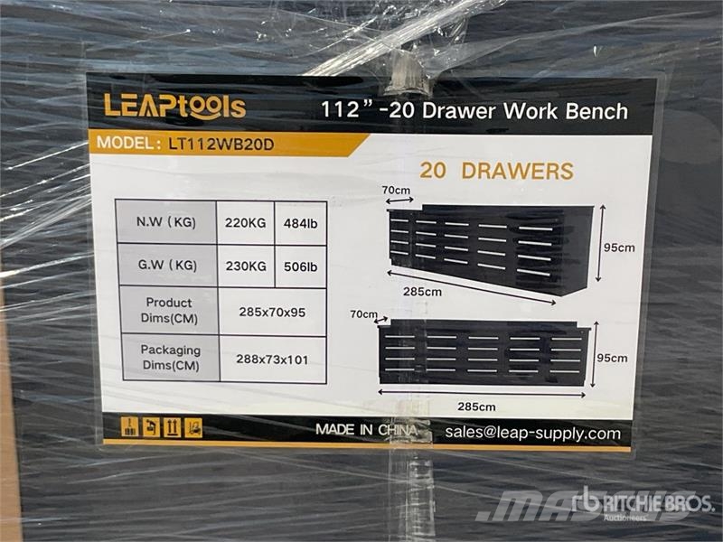 LEAPtools LT112WB20D 2850mm 112"-20 Drawer Tool Ca Otros componentes