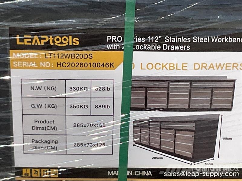 LEAPtools LT112WB20DS 2850mm 112"-20 Drawer Pro Se Otros componentes