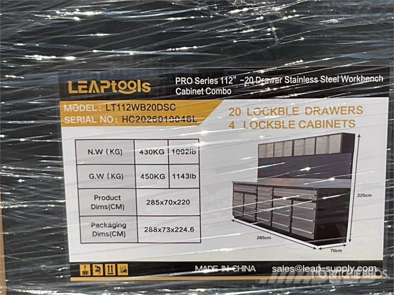 LEAPtools LT112WB20DSC 2850mm 112"-20 Drawer Pro S Otros componentes