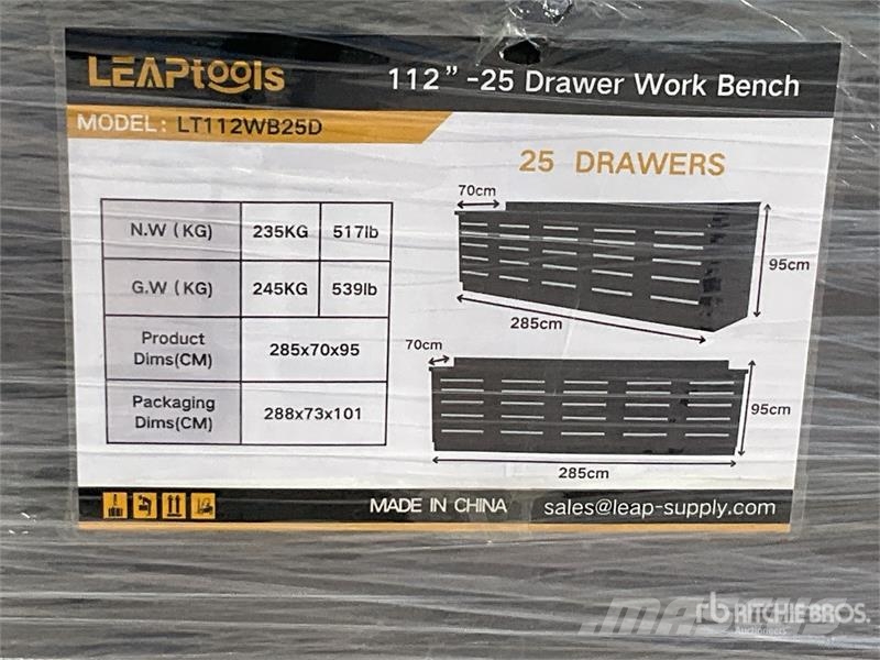 LEAPtools LT112WB25D 2850mm 112"-25 Drawer Tool Ca Otros componentes