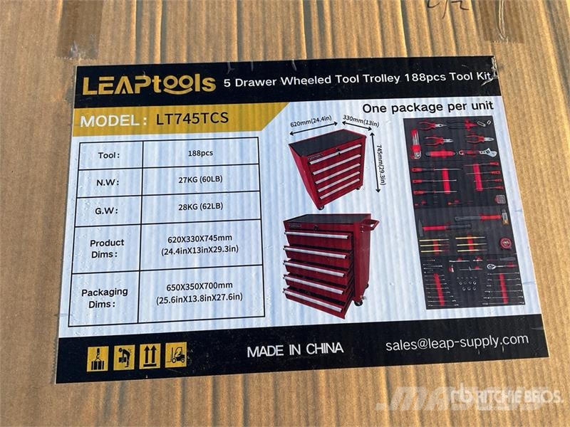 LEAPtools LT745TCS (QTY OF 2)5 Drawer 188pcs Kit ( Drugi deli
