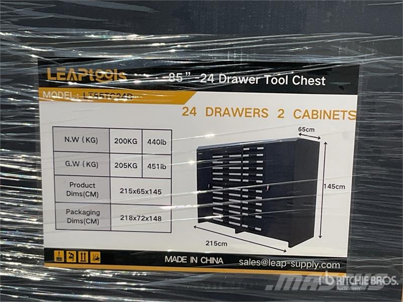 LEAPtools LT85TC24D 2159mm 85"-24 Drawer Tool Ches Otros componentes
