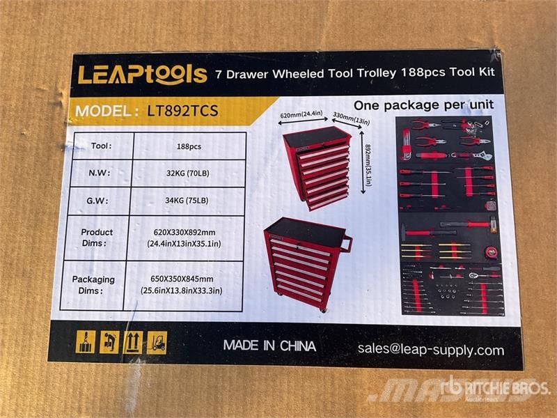 LEAPtools LT892TCS (QTY OF 2)7 Drawer 188pcs Kit ( Drugi deli