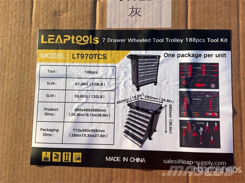 LEAPtools LT970TCS (QTY OF 2)7 Drawer 188pcs Kit ( Drugi deli