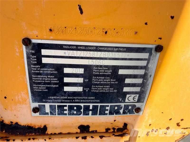 Liebherr L506C Chargeuse Sur Pneus Wheel Loader Rataslaadurid