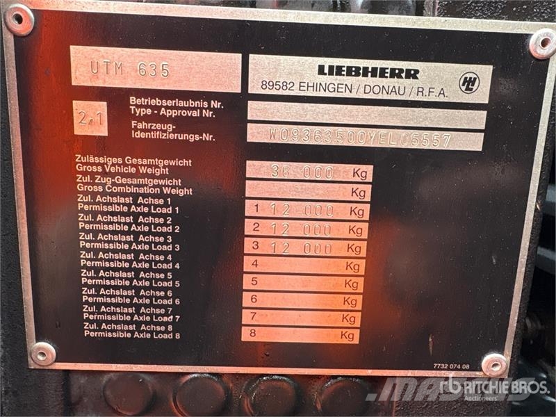 Liebherr LTM1050/1 55 ton 6x6x6 All Terrain Crane Yol-Arazi Tipi Vinçler (AT)
