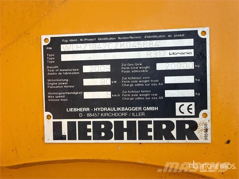 Liebherr R317 Litronic Tracked Excavator Beltegraver