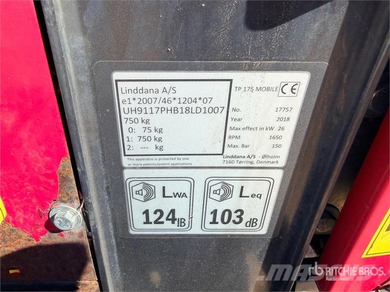 Linddana A/S TP175 Mobile S/A Broyeur A Vegetaux W Wood chippers