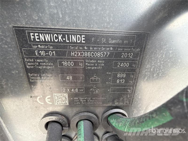 Linde E16-01 1600 kg Electric Forklift Električni viličarji