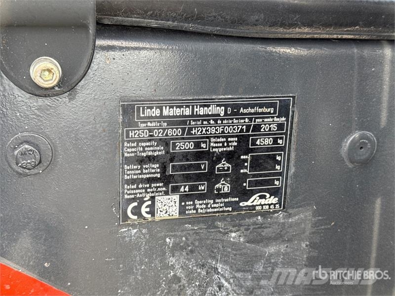 Linde H 25D 2500 kg Forklift フォークリフト - その他