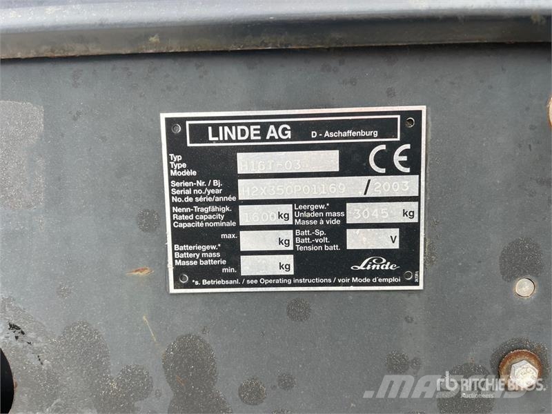 Linde H16T-03 Forklift (Inoperable) Viljuškari - ostalo