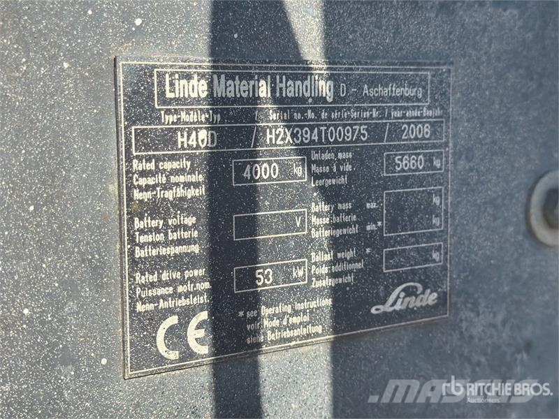 Linde H40D 4000 kg Forklift (Unused) Viljuškari - ostalo