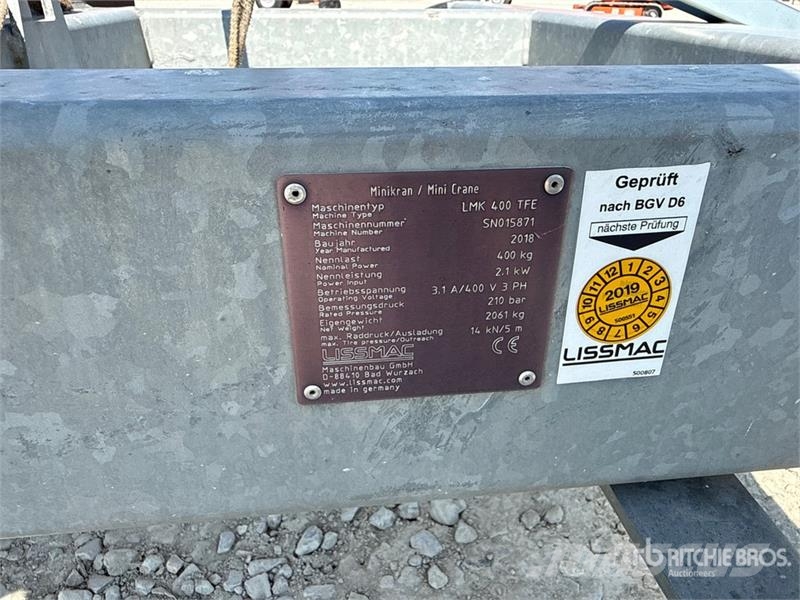 Lissmac LMK 400 - TFE +EHS- 4/S6 Compact Crane Kran-Teile und Zubehör