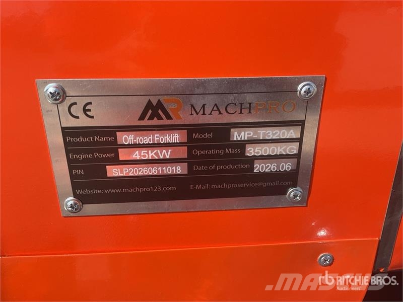 Machpro MP-T320A 4x4 Rough Terrain Forklift (Unused) Maastikutõstukid
