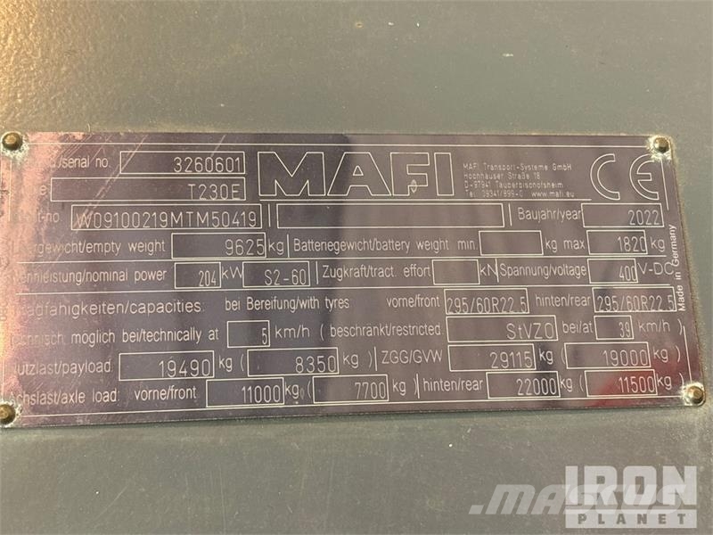 Mafi T230E 4x2 Spotter Truck (Inoperable) Terminál targoncák