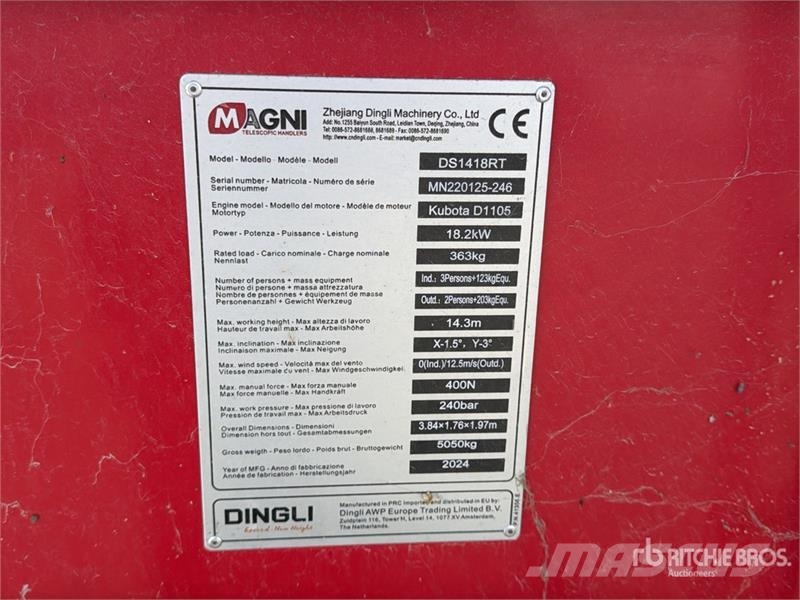 Magni DS1418RT 4x4 Diesel Scissor Lift (Unused) Elevadores de tesoura