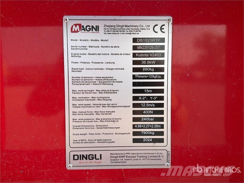 Magni DS1523RTP 4x4 Diesel Scissor Lift (Unused) Makazaste platforme
