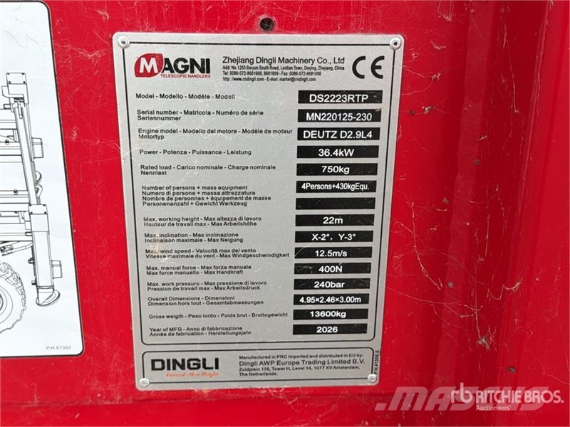 Magni DS2223RTP 4x4 Diesel Scissor Lift (Unused) Ollós emelők
