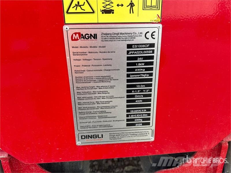 Magni ES1008OF Electric Electric Oil Free Scissor Lift ( Makazaste platforme