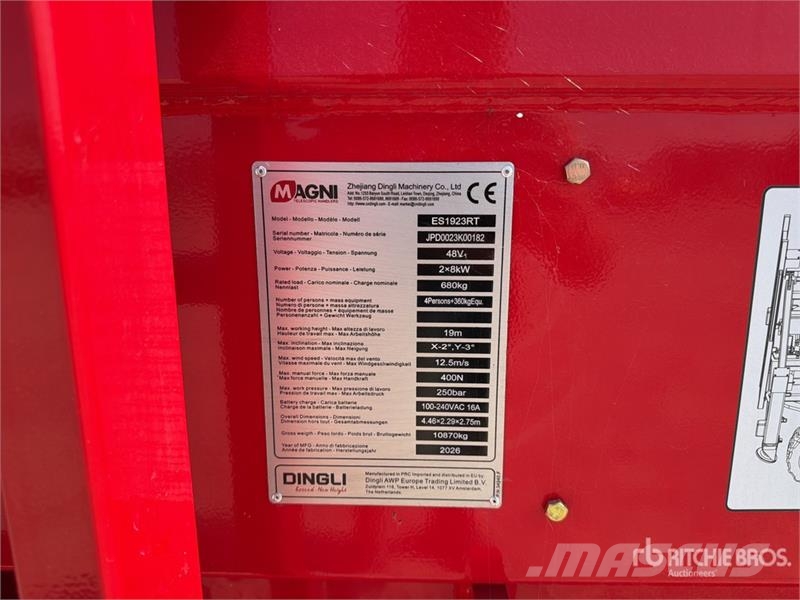 Magni ES1923RT 4x4 Electric Scissor Lift (Unused) Scissor lifts