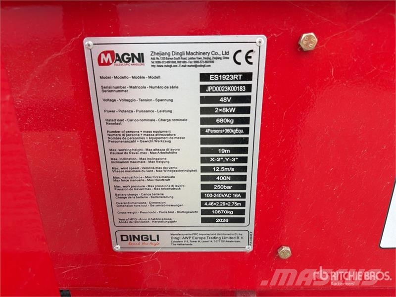 Magni ES1923RT 4x4 Electric Scissor Lift (Unused) Ollós emelők