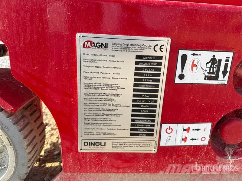 Magni MJP08OF Electric Oil Free Vertical Mast Lift (Unus Jarbolne penjajuće platforme