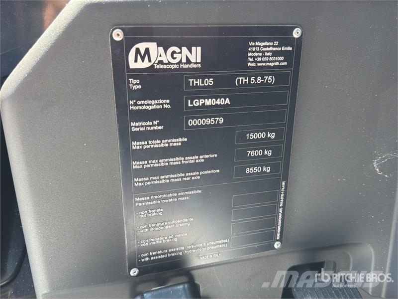 Magni TH5.8-D7/D-1 Telehandler (Unused) Τηλεσκοπικοί ανυψωτές