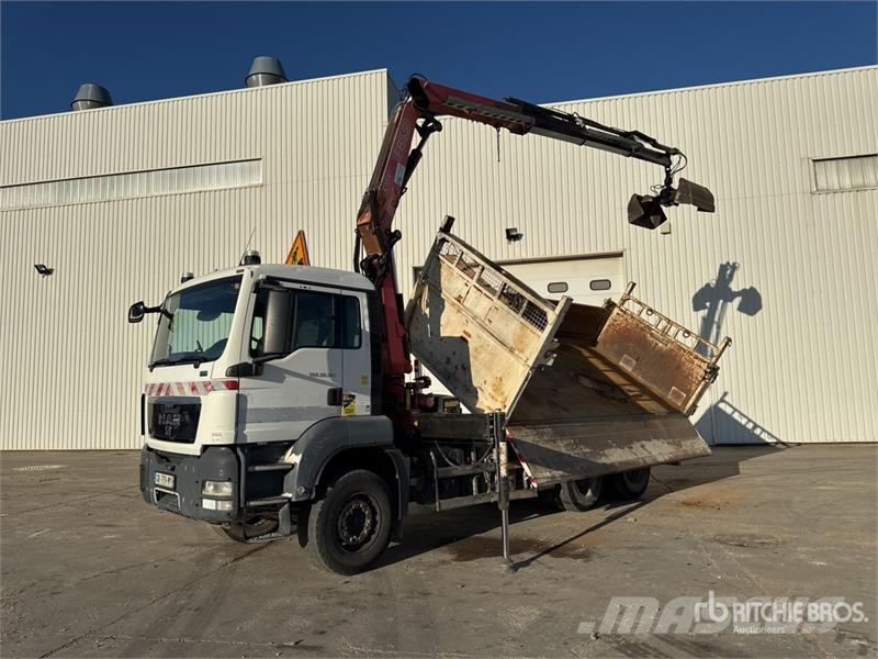 MAN Fassi F155A.2.23 E-Dynamic 4800 kg Knuckle Boom on クレーントラック、ユニック車