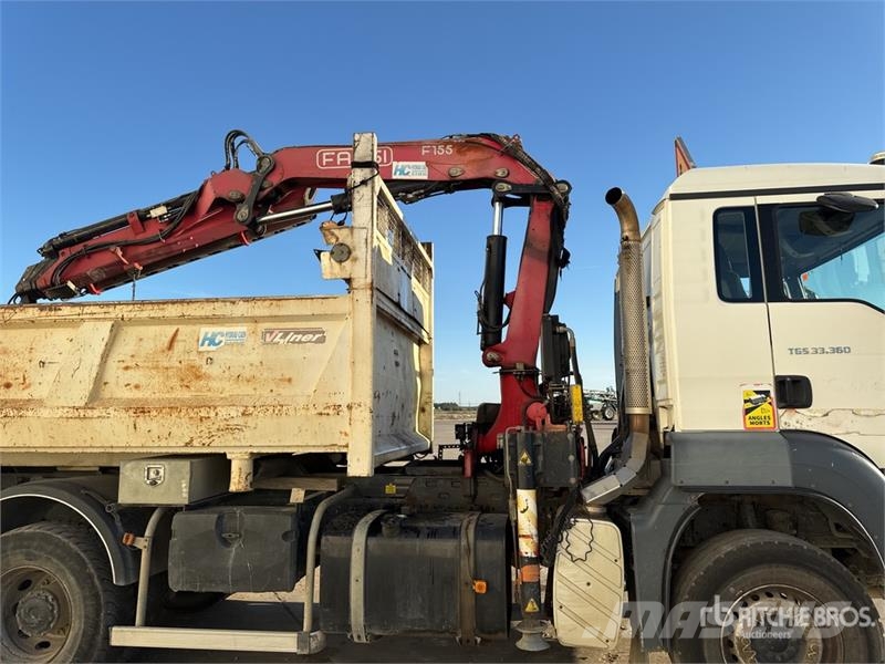 MAN Fassi F155A.2.23 E-Dynamic 4800 kg Knuckle Boom on クレーントラック、ユニック車