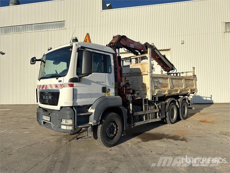 MAN Fassi F155A.2.23 E-Dynamic 4800 kg Knuckle Boom on クレーントラック、ユニック車
