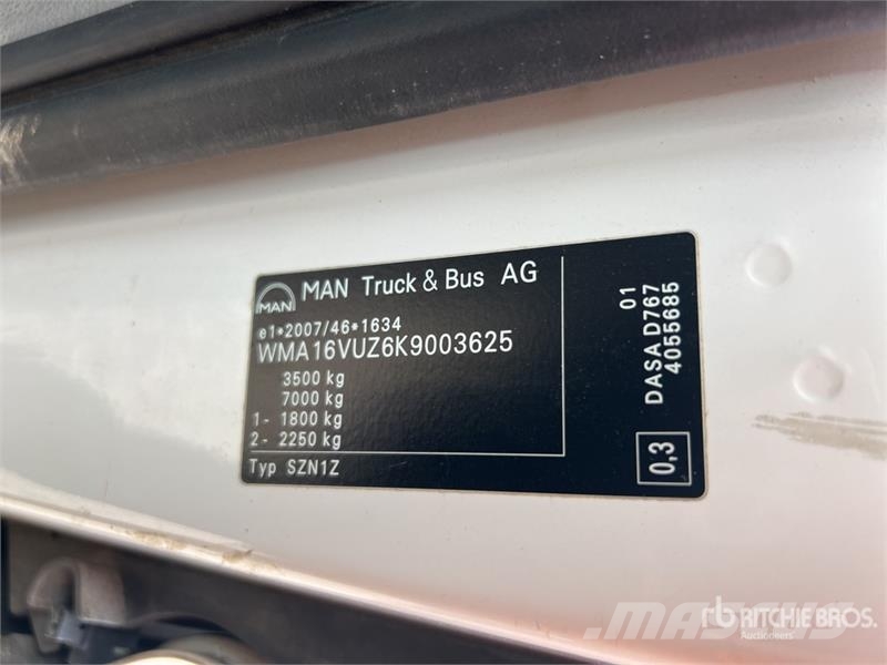 MAN TGE 3.120 Camion Benne Dump Truck Kallurid