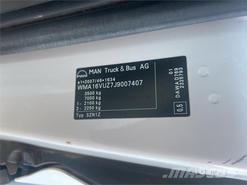 MAN TGE 3.180 Camion Benne Dump Truck Camion benne
