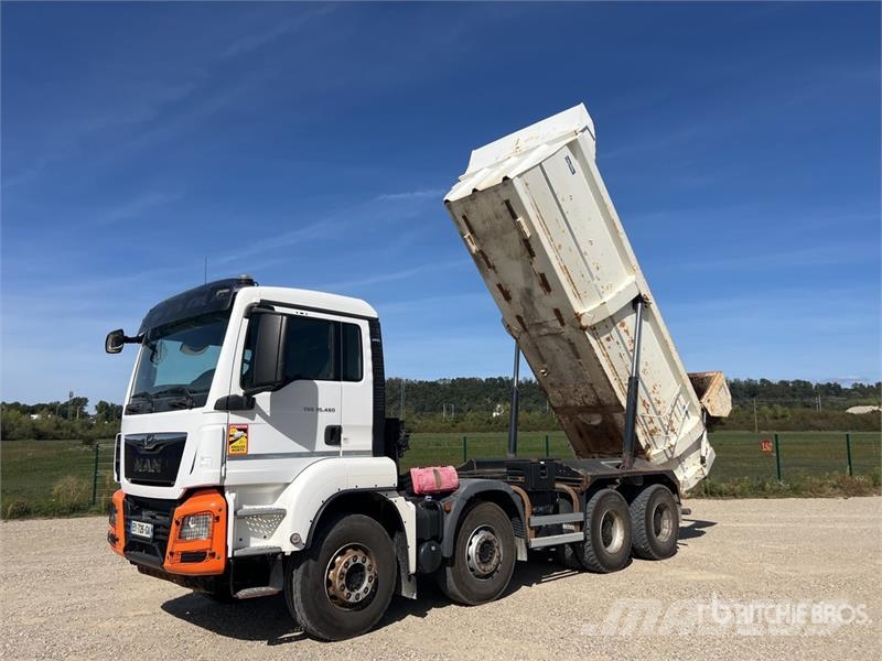 MAN TGS35.460 8x4 Camion Benne Ronde Tri/A Dump Truck شاحنات قلابة