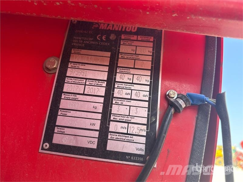 Manitou 120 AETJC 2 Electric Articulating Boom Lift (Inope رافعات سلة مفصلية
