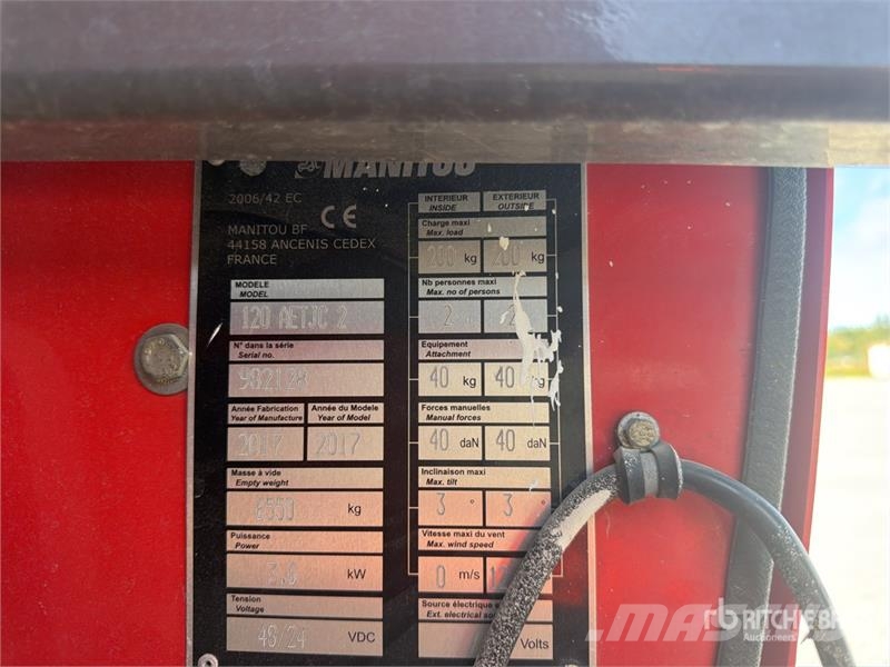Manitou 120AETJC Nacelle Articulee Electrique Articulating Zglobne podizne platforme