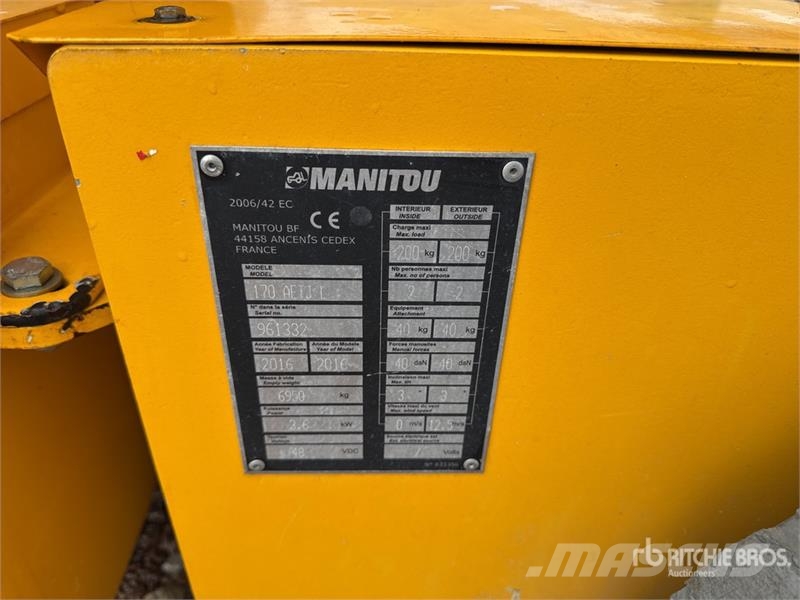 Manitou 170 AETJ L 2WD Electric Nacelle Articulee Electriq Ανυψωτήρες με αρθρωτό βραχίονα