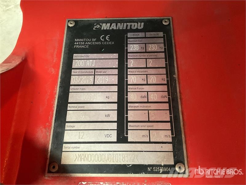 Manitou 200ATJ Iseliikuvad poomtõstukid