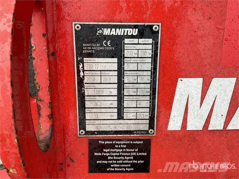Manitou 220TJ 4WD Diesel Telescopic Boom Lift Teleskopske podizne platforme