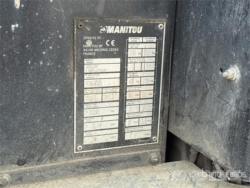 Manitou 80VJR Evolution Nacelle A Mat Droit Vertical Mast Ανυψωτήρες με κατακόρυφους πυλώνες