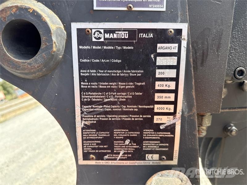Manitou Argano 4T Telehandler Winch Attachment Építőipar - Egyebek