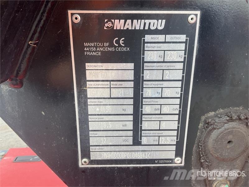 Manitou MAN GO 12 4WD Diesel Articulating Boom Lift Articulated boom lifts