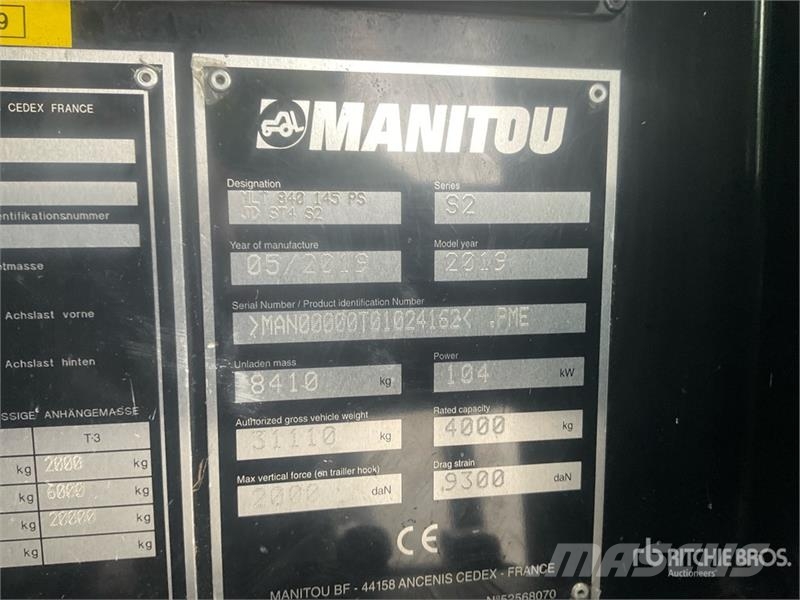 Manitou MLT840-145 PS Elite Telehandler مناولات متداخلة