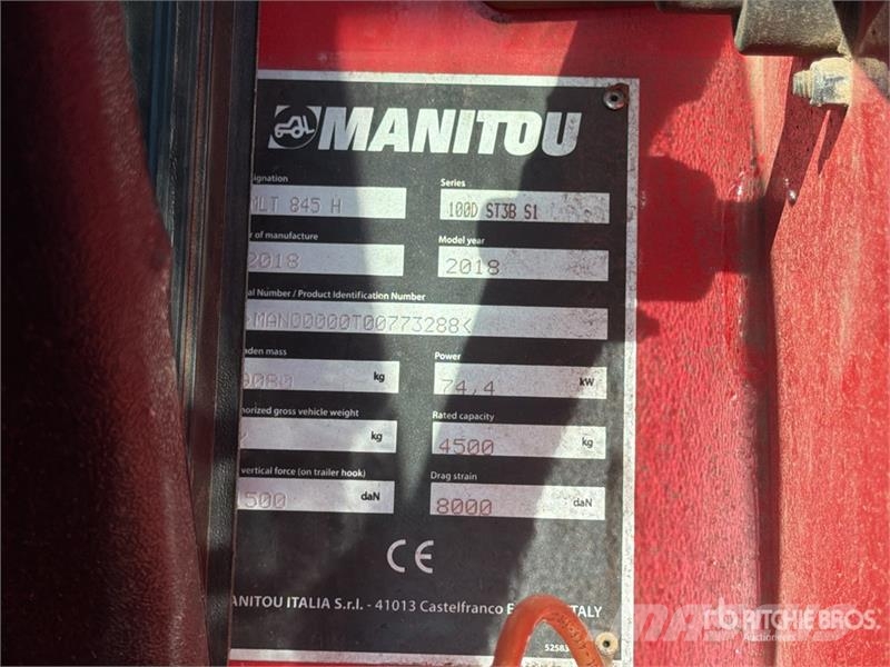 Manitou MLT845H Telehandler مناولات متداخلة
