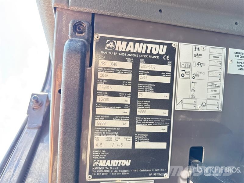 Manitou MRT1840 Teleskopik yükleyiciler